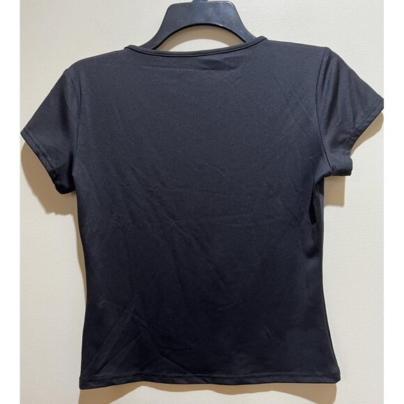 2 ~ ZHENWEI Crop Workout Tops for Women Size Medium ~ Black & Purple - Picture 5 of 8